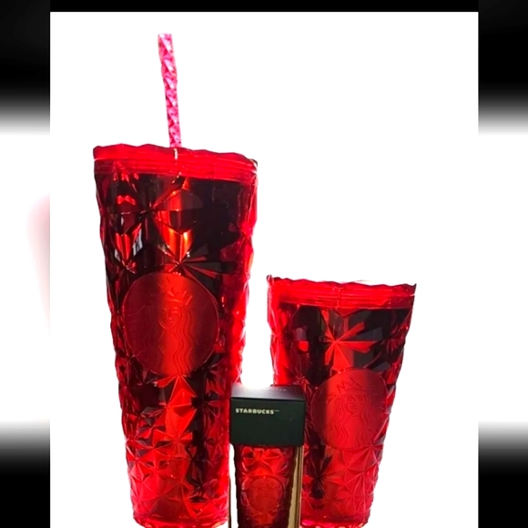 NEW, Starbucks Christmas Holidays 2023 Red Diamond Prism Crystal Grande 16 oz - Picture 5 of 5
